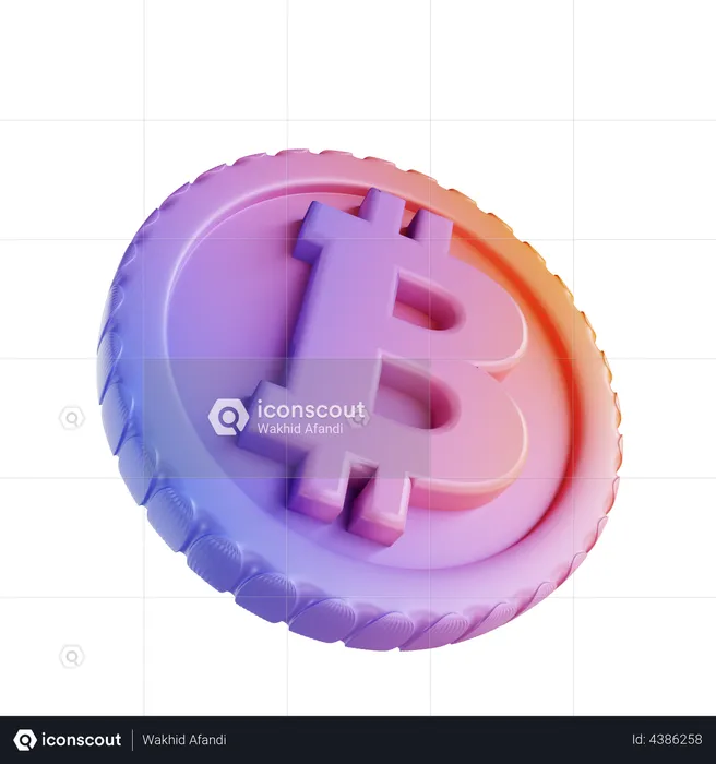 Crypto-monnaie Bitcoin  3D Illustration