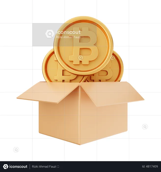 Bitcoin Delivery  3D Icon