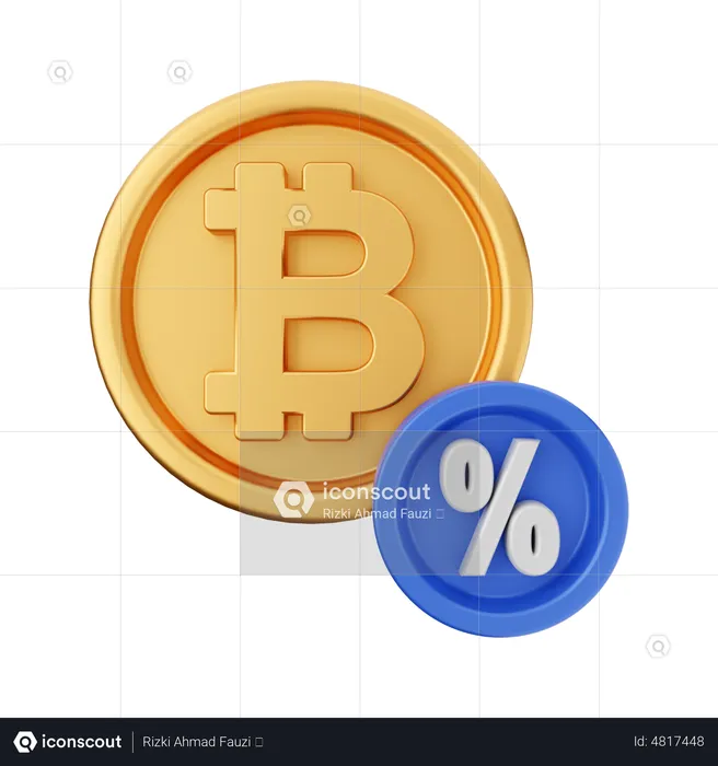 Bitcoin Discount  3D Icon