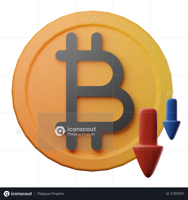 Bitcoin Dump  3D Icon