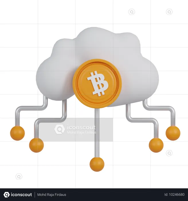 Bitcoin e criptomoeda  3D Icon