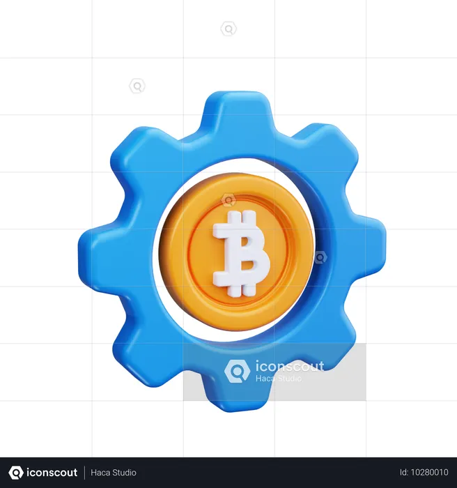 Bitcoin-Einstellung  3D Icon