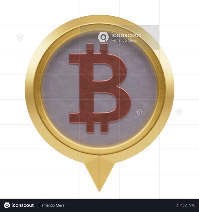 Emplacement des bitcoins  3D Icon