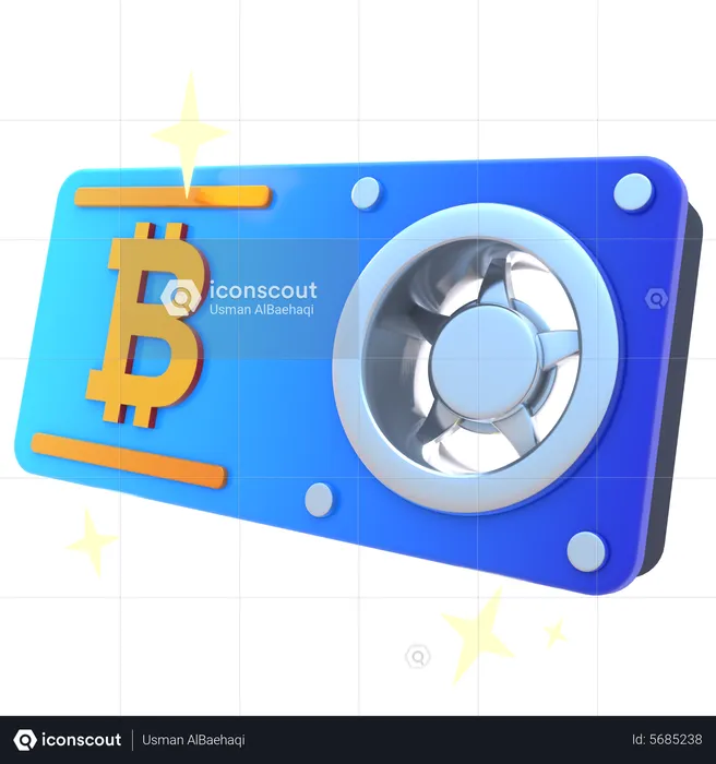 Bitcoins en línea  3D Icon