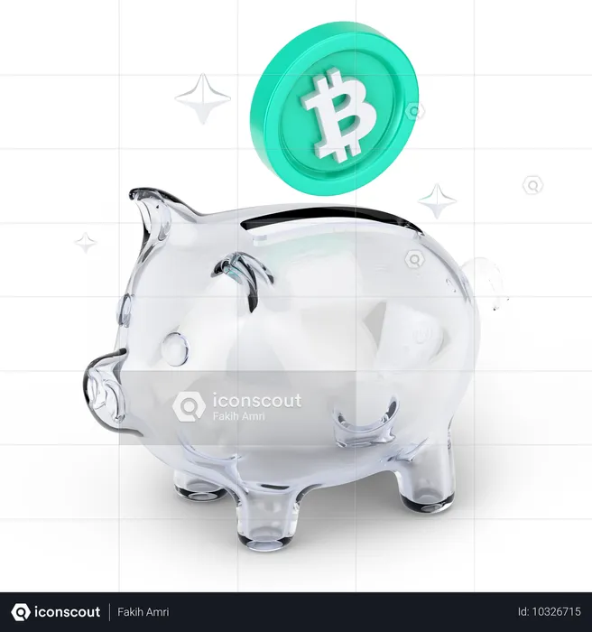 Économies de bitcoins  3D Icon