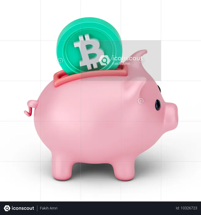 Économies de bitcoins  3D Icon