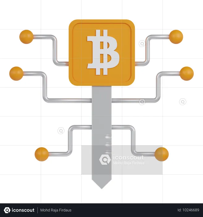 Bitcoin et crypto-monnaie  3D Icon