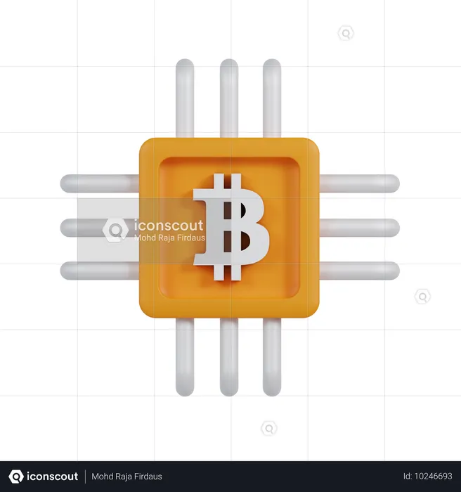 Bitcoin et crypto-monnaie  3D Icon