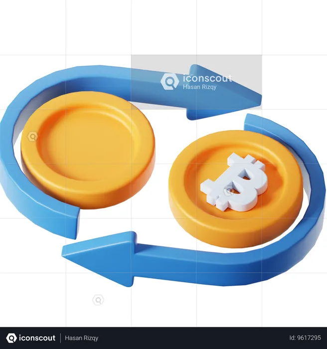 ビットコイン取引所  3D Icon