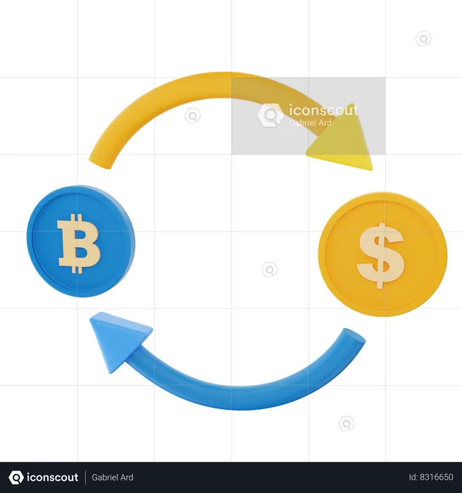 Bitcoin Exchange  3D Icon