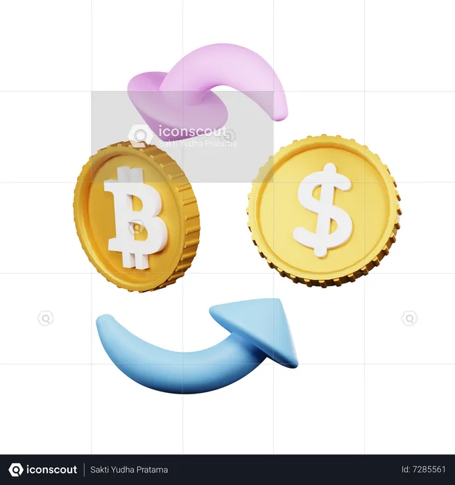 Bitcoin Exchange  3D Icon