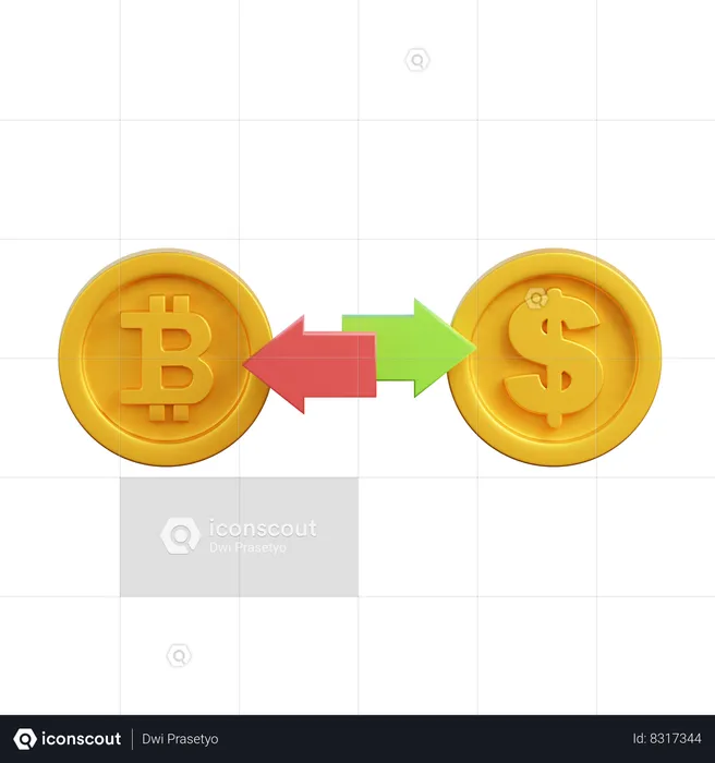 Bitcoin Exchange  3D Icon