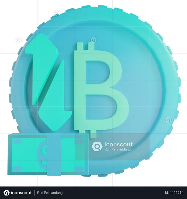Bitcoin exchange  3D Illustration
