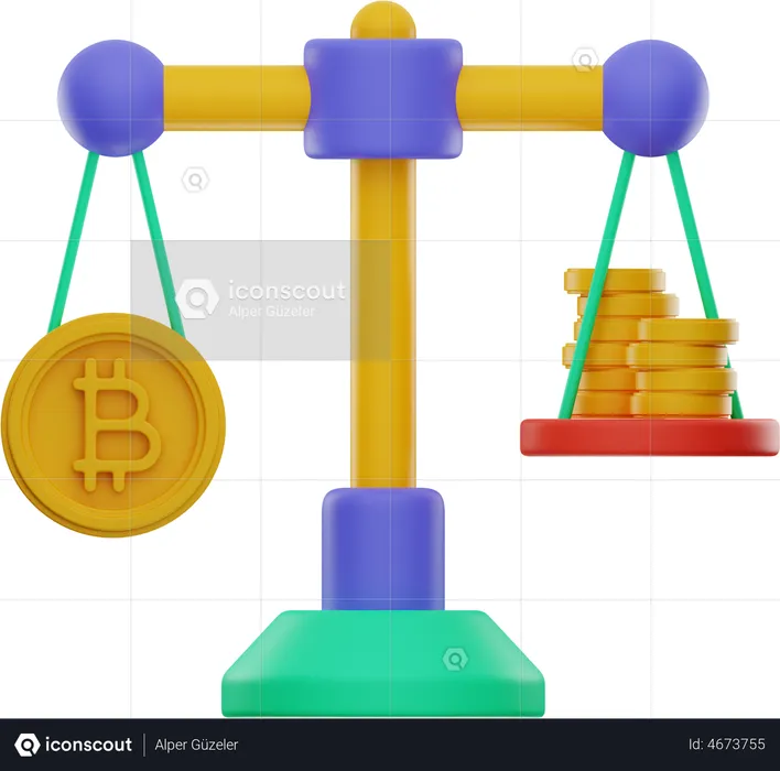 Bitcoin Exchange Rate  3D Illustration