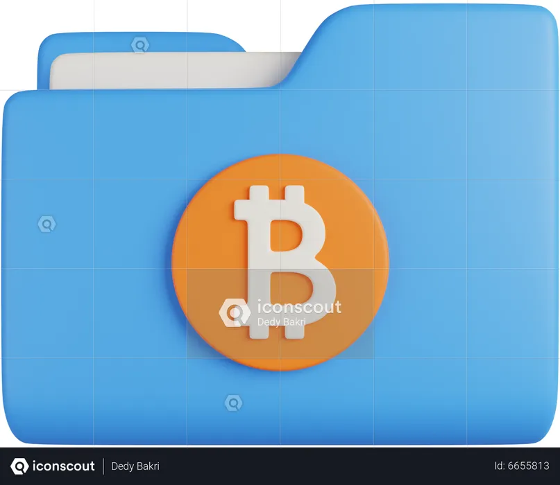 Bitcoin Folder  3D Icon