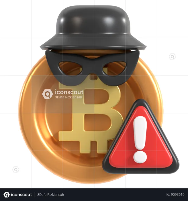 Bitcoin Fraud  3D Icon