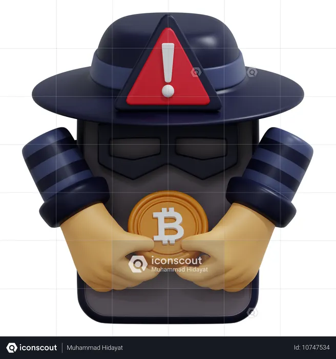Bitcoin fraud  3D Icon