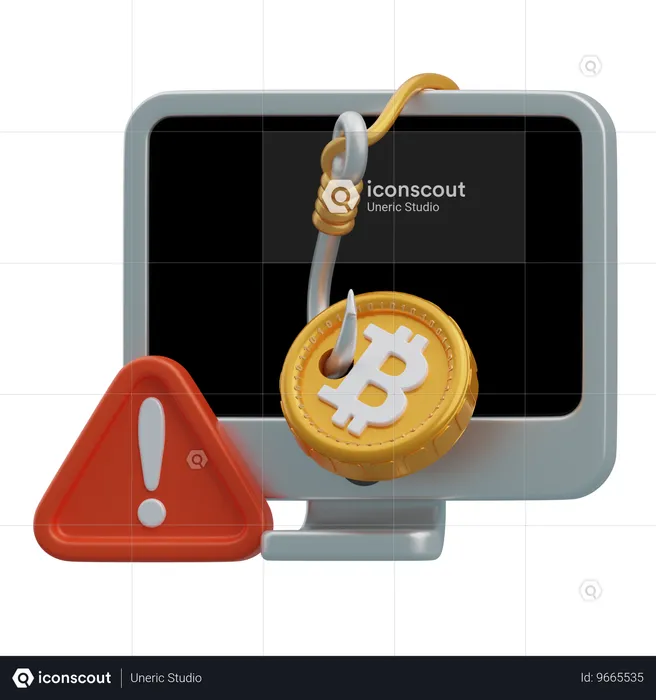 Bitcoin Fraud  3D Icon