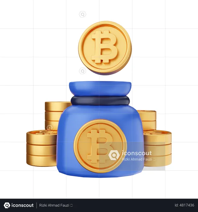 Bitcoin-Geldbeutel  3D Icon