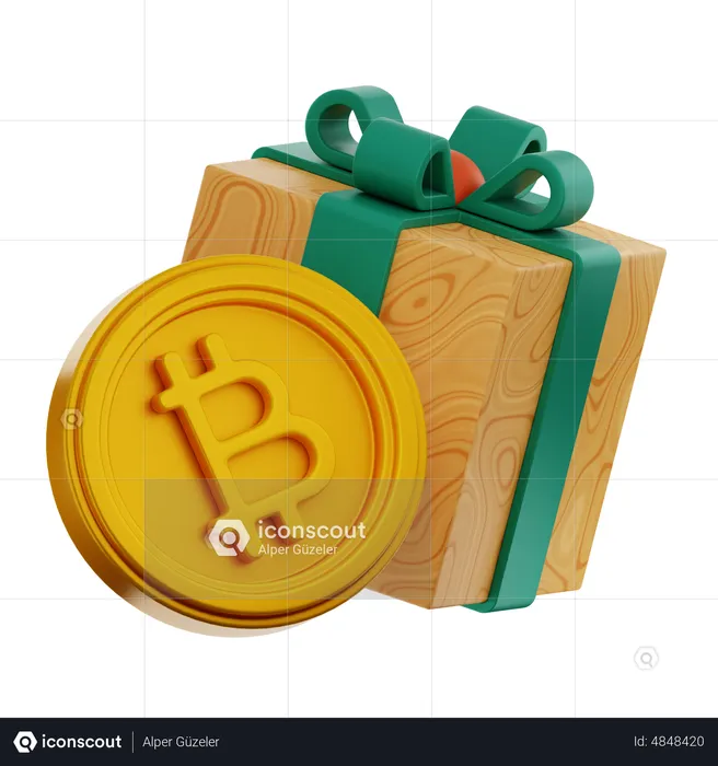Bitcoin Gift  3D Icon