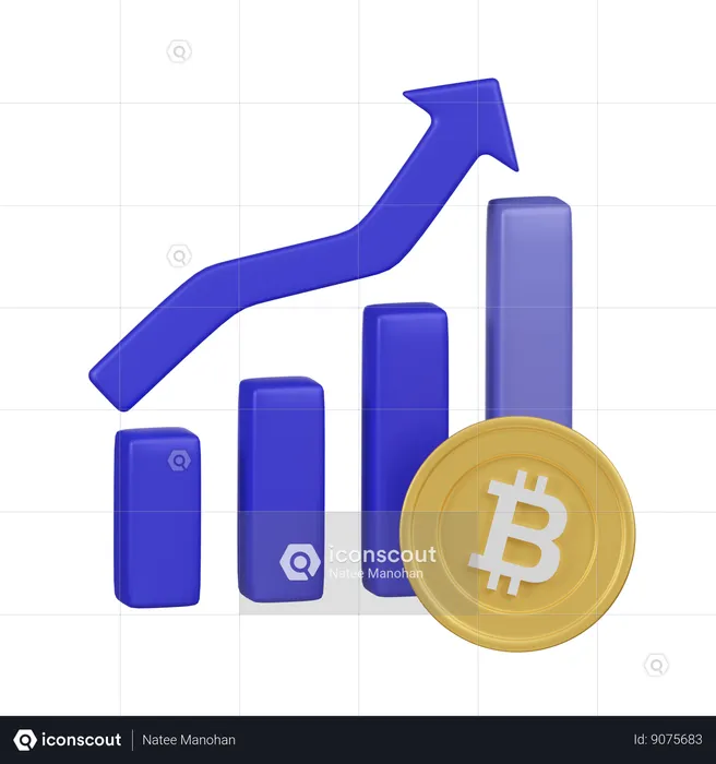 Bitcoin Growth  3D Icon