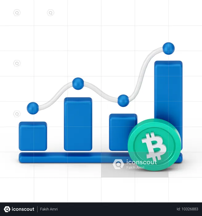 Bitcoin Growth  3D Icon