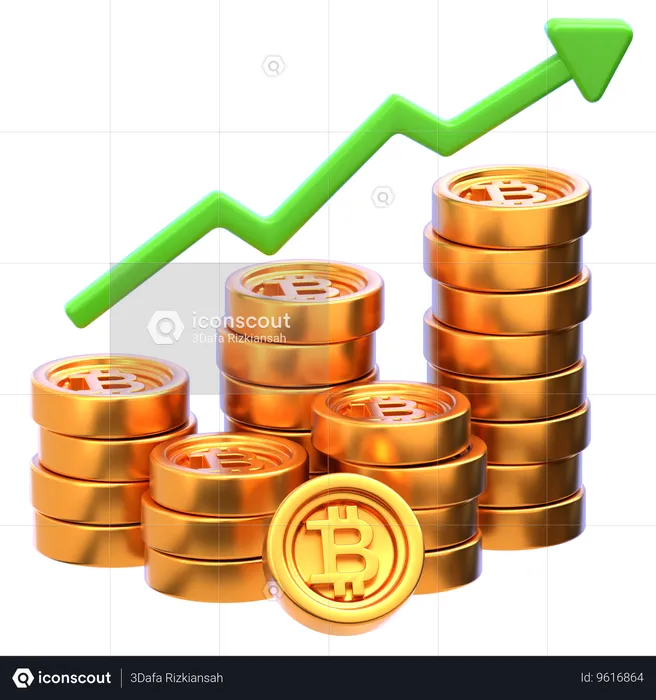 Bitcoin Growth  3D Icon