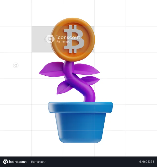 Bitcoin Growth  3D Icon