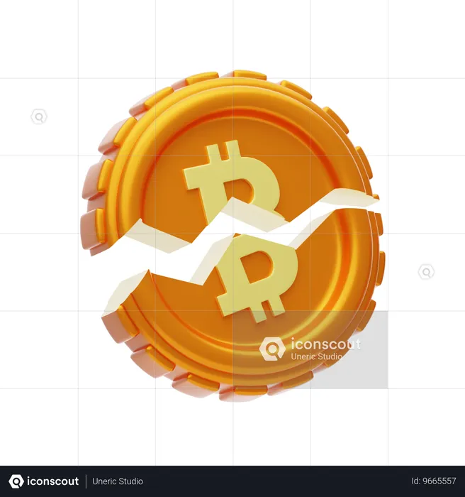 Bitcoin-Halbierung  3D Icon
