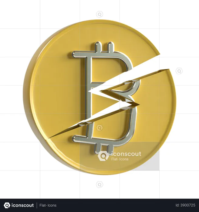 Bitcoin-Halbierung  3D Illustration