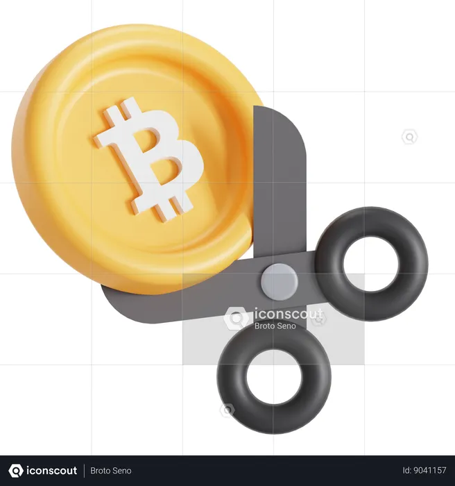 Bitcoin halving  3D Icon