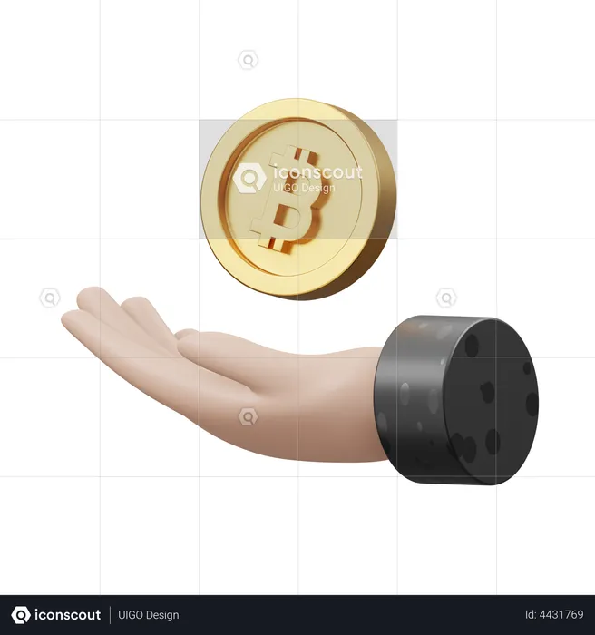 Bitcoin Hodler  3D Illustration