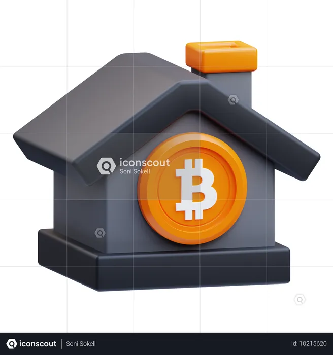 Bitcoin-Haus  3D Icon