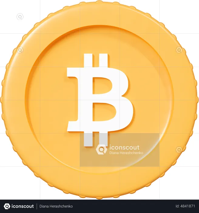 Bitcoin Icon  3D Icon
