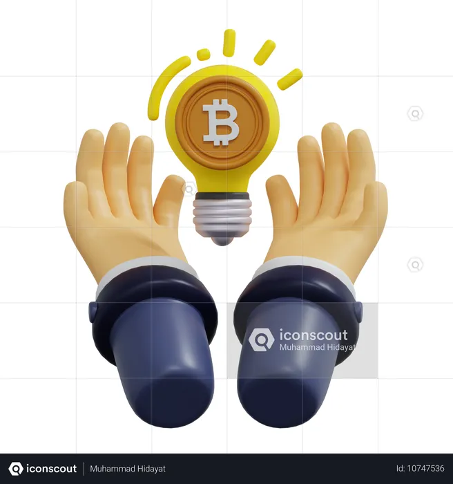 ビットコインのアイデア  3D Icon