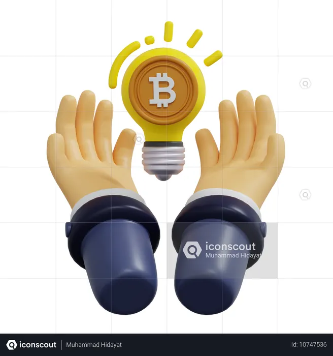 Bitcoin-Idee  3D Icon