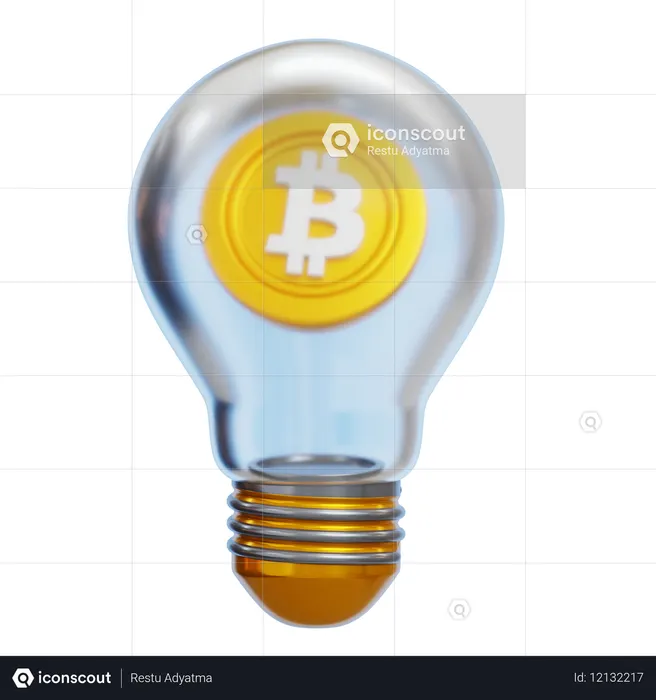 Bitcoin-Idee  3D Icon