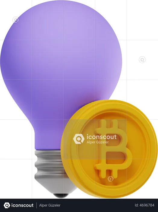 Bitcoin-Idee  3D Illustration