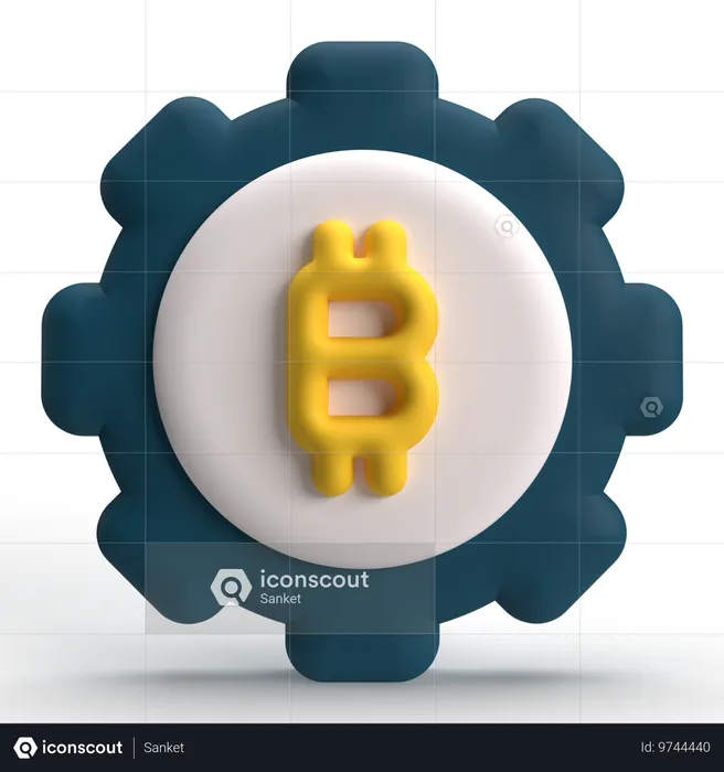 Impostazione bitcoin  3D Icon