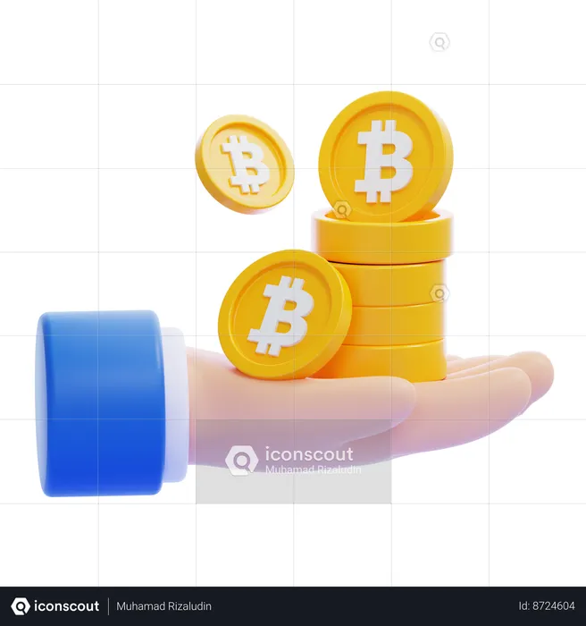 Bitcoin Income  3D Icon