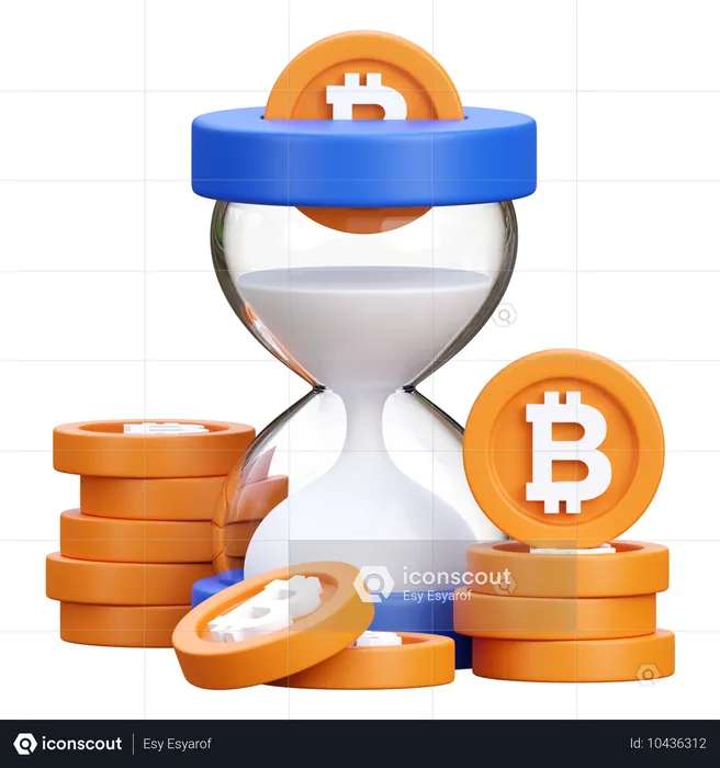 Temps d'investissement Bitcoin  3D Icon