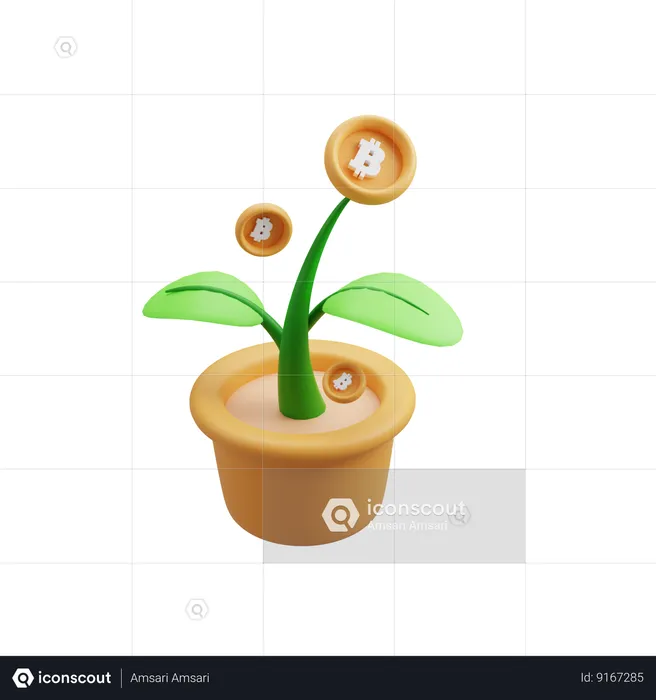 Bitcoin Investment  3D Icon