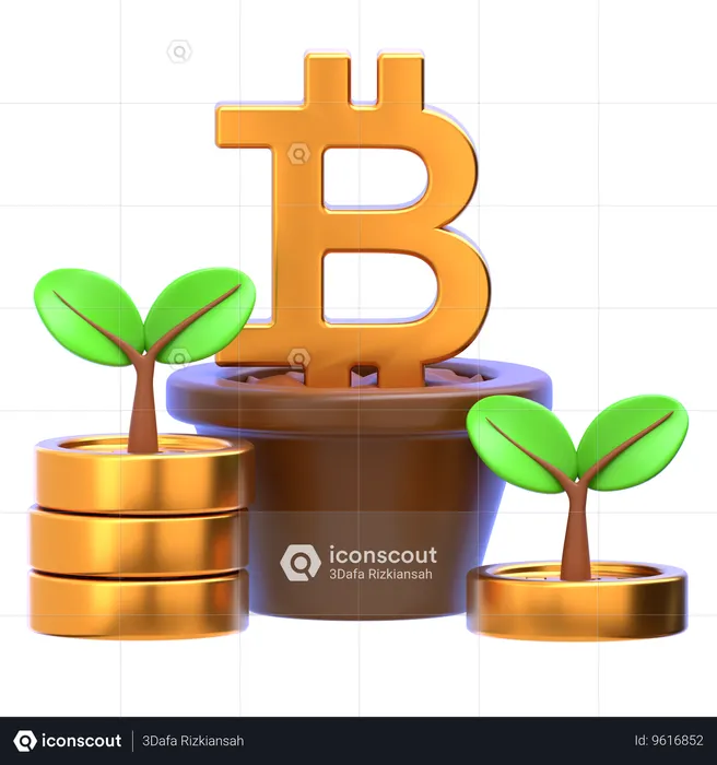 Bitcoin Investment  3D Icon