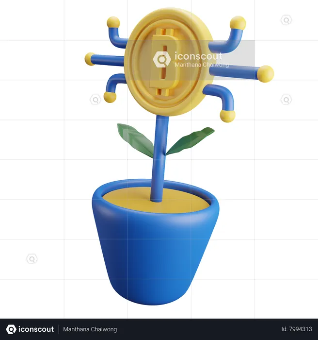 Bitcoin Investment  3D Icon