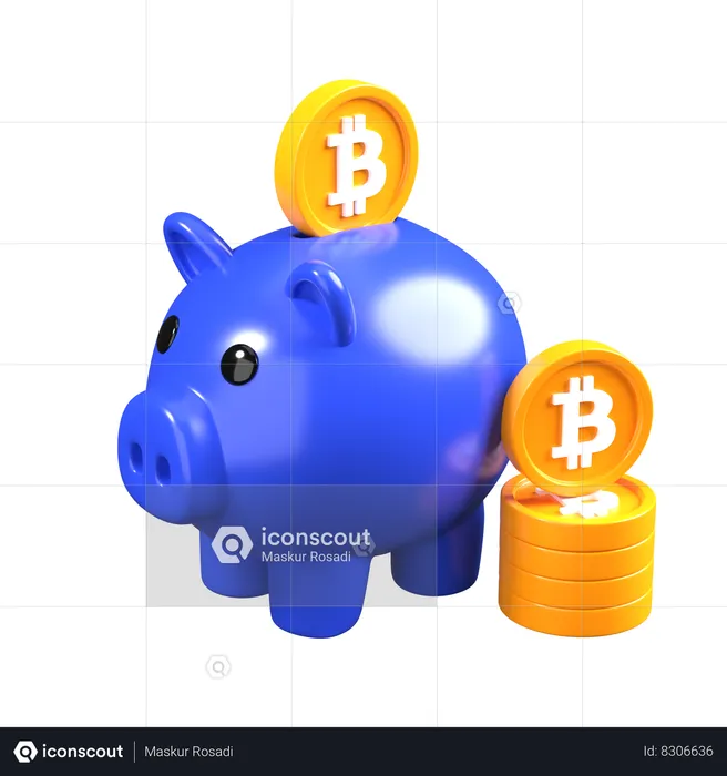 Bitcoin Investment  3D Icon