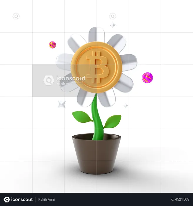Bitcoin Investment  3D Illustration