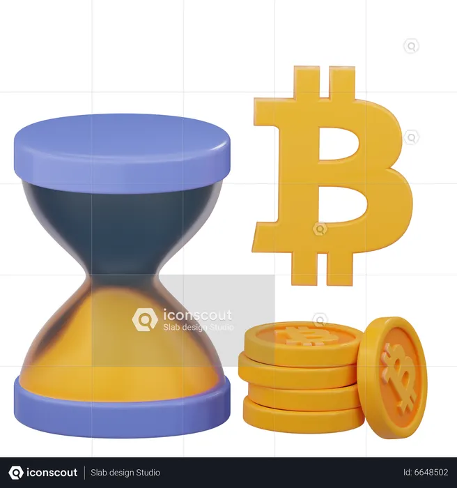 Bitcoin Investment Time  3D Icon