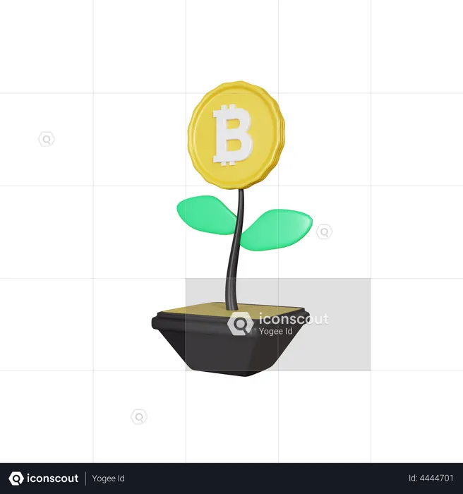 Bitcoin-Investmentanlage  3D Illustration