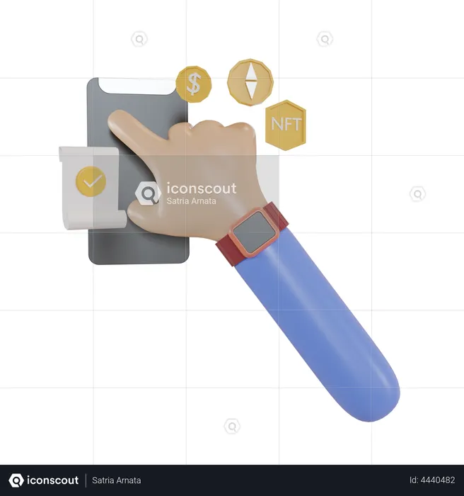 Bitcoin Invoice  3D Illustration