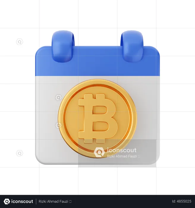 Bitcoin-Kalender  3D Icon